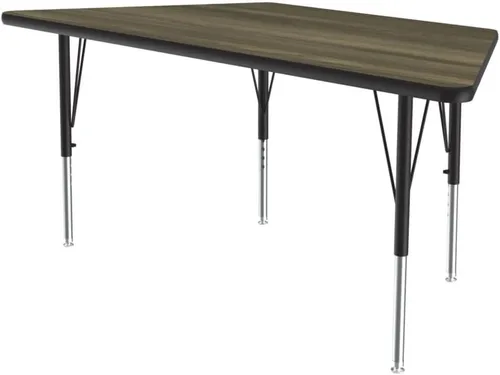 Vista 118 de Correll - Mesa rectangular de actividades para el aula de 24 x 36 pulgadas, altura ajustable (19-29 pulgadas), parte superior de nogal colonial