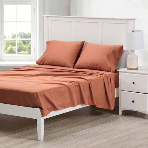 Vista 2 de Cuddledown Dreamstead - Juego de sábanas 100 % algodón, 300 hilos, tejido satinado de lujo, algodón peinado puro, suave, resistente a las arrugas