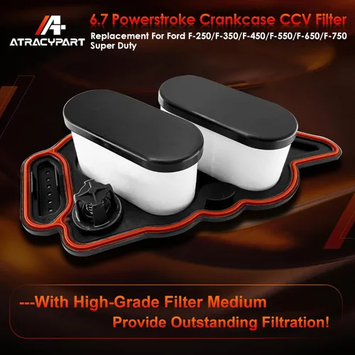 Vista 5 de 904-702 Filtro CCV de cárter de 6.7L, solo compatible con DRW tipo Ford 17-19 F250, F350, F450, F550, 16-19 F650, F750, no compatible con tipo SRW