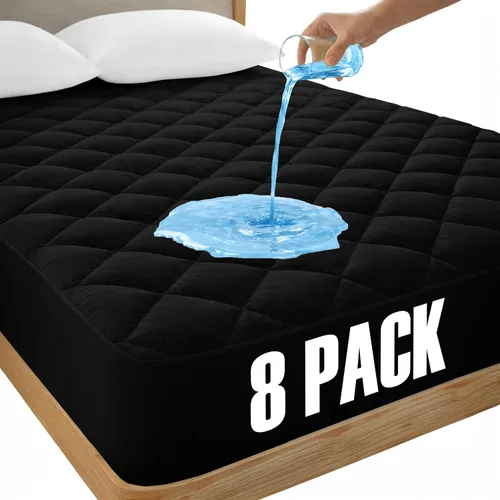 Vista 27 de LUX Décor Protector de Colchón Twin - Cubrecolchón Acolchado Elástico Ajustable Protector Hasta 16 Pulgadas de Profundidad - Cubrecolchón Suave
