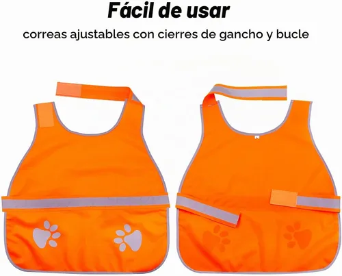 Vista 3 de Chaleco reflectante para perro, 2 piezas, ajustable, chaleco de seguridad para perros, ropa de alta visibilidad para caza, actividades al aire
