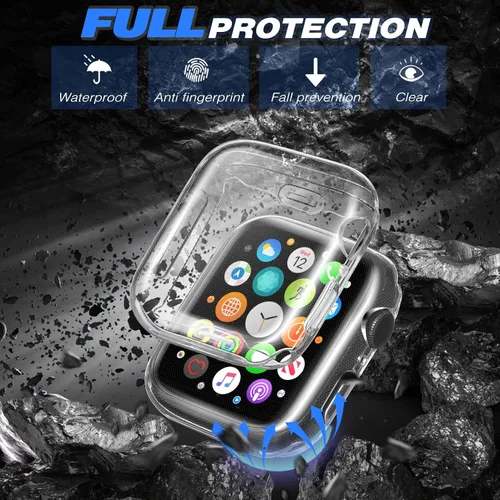 Vista 2 de ORIbox Funda ultradelgada compatible con Apple Watch Series 6, Apple Watch Series 5, Apple Watch Series 4, Apple Watch SE, TPU HD F3000001