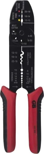 Vista 6 de Gardner Bender Pelacables eléctricos multiherramienta GS-365, crimpadora y cortadora, agarre cómodo, cable sólido y trenzado, 18-6 AWG, herramienta