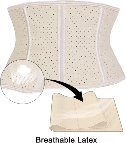 Vista 4 de Atbuty Super corto Torso Entrenadores de Cintura Cincher Corsé Tummy Shaper Adelgazar Faja Látex