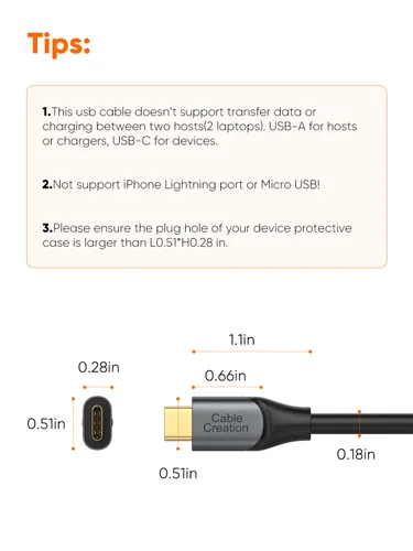 Vista 2 de CableCreation Cable USB C a USB A de 1 pie, USB 3.1 USB 3.2 Gen2 10Gbps USB A a C, cable de datos, Android Auto Cord 3A para USB C, SSD externo
