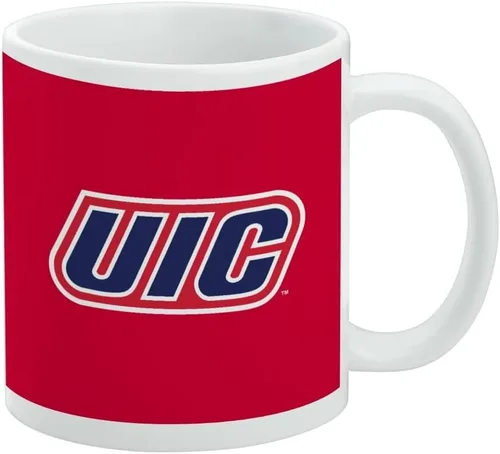 Vista 363 de Taza de cerámica con el logotipo principal de la Universidad Rider, taza de regalo novedosa para café, té y bebidas calientes, 11oz, blanca
