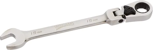 Vista 6 de Williams JHW1210RCF Llave combinada SAE reversible de cabeza flexible de 12 puntos, con acabado cromado pulido - 5/16 pulgadas