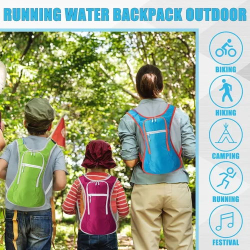 Vista 6 de Chunful Mochila de hidratación con bolsa de agua de 2 litros, mochila de hidratación ligera para hombres y mujeres, correr, ciclismo, escalada