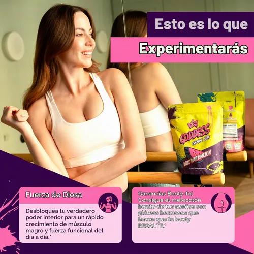 Vista 5 de Primal Queen Goddess Gomitas de Creatina – Creatina masticable baja en azúcar para mujeres Construye glúteos y músculos, recuperación más rápida