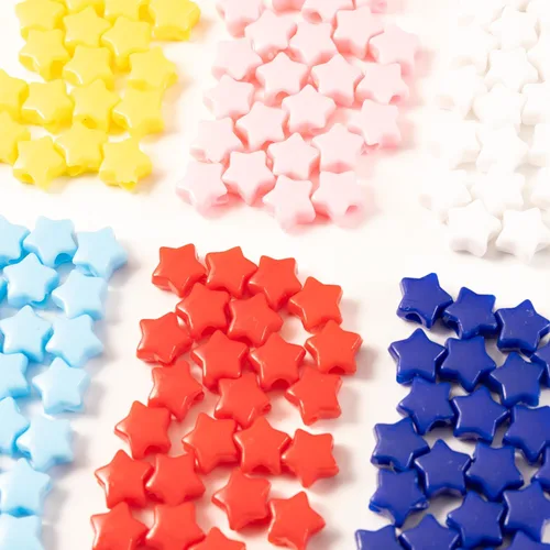 Vista 5 de 500 piezas Gxueshan con cuentas acrílicas de 6 colores mixtos de 13 mm con agujero grande para hacer joyas, pulseras, collares, aretes, llaveros