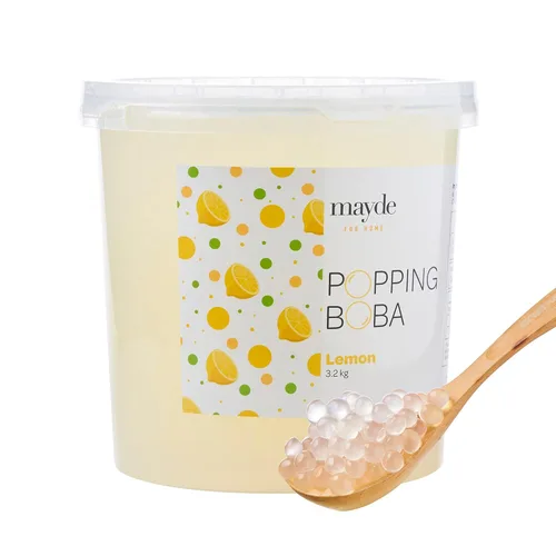Vista 19 de Mayde Popping Boba Pearls para bebidas y postres, arándano, 7 libras