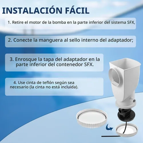 Vista 6 de Kit de conversión de repuesto para bombas de desnatador Summer Waves SFX1000 SFX1500 SFX600 SFX1500S, equipo de conversión compatible con bomba