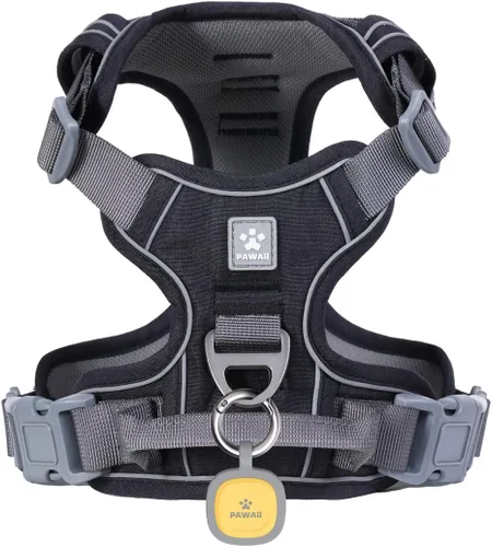 Vista 21 de Pawaii - Arnés para perro sin tirones con etiqueta de identificación de mascotas, chaleco reflectante Built for safer walks with a QR Pet ID Tag