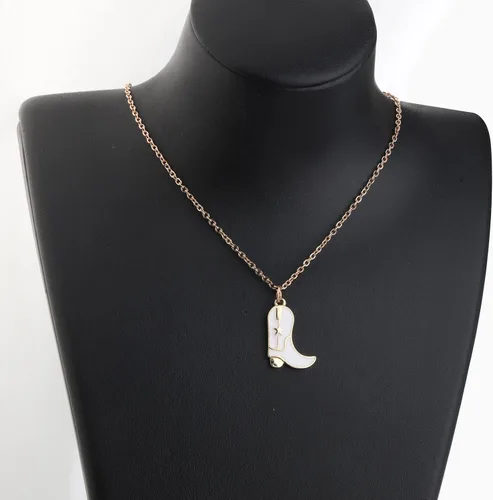 Vista 6 de FUSTMW Collar de botas vaqueras para amantes de los caballos, regalos ecuestres para propietarios de jinetes, regalos de vaquera para niñas
