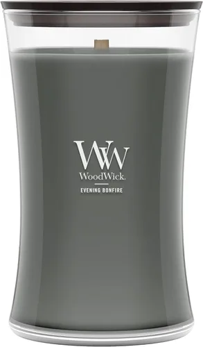 Vista 26 de WoodWick Santal Myrrh - Vela grande en frasco con forma de reloj de arena, cera de mezcla de soya prémium, mecha de madera Pluswick Innovation