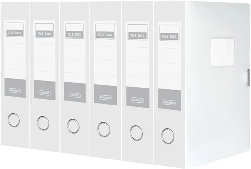 Vista 17 de HUA JIE Cajas de almacenamiento A4 de plástico con tapa, organizador de carpetas de archivos, caja de archivos para oficina, papel tamaño carta