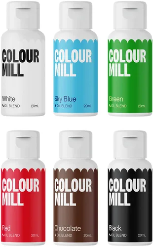 Vista 19 de Colour Mill Colorante para alimentos a base de aceite, 20 mililitros. Cada uno de 6 colores: Baby Blue, Navy, Royal, Sky Blue, Teal y Tiffany Varios