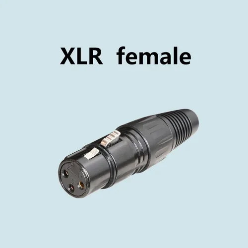Vista 4 de Conectores XLR, 3 pines XLR hembra con carcasa de metal y contactos de cobre chapado en oro, cable de micrófono, conector de audio (20, hembra negra)