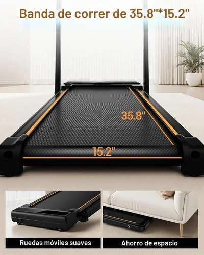 Vista 8 de LONTEK Walking Pad with 15% Incline & Handle Bar, Treadmills for Home Small
