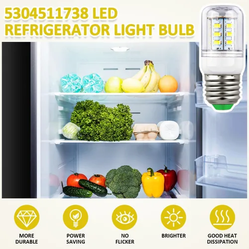 Vista 6 de EAGLEGGO KEI D34L - Bombilla de repuesto para refrigerador Frigidaire Kenmore Electrolux 5304511738 LED para reemplazar PS12364857 AP6278388 4584444