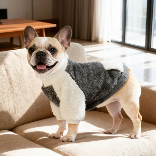 Vista 3 de LESYPET - Jersey de perro para perros pequeños a medianos, sudadera con forro polar para cachorros en invierno, ropa cálida para cachorros, jersey