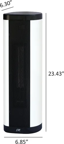 Vista 7 de SPT SH-1516D PTC Ventilador Torre/Zócalo Estilo Calentador de Espacio con Control Remoto (Uso Vertical u Horizontal)