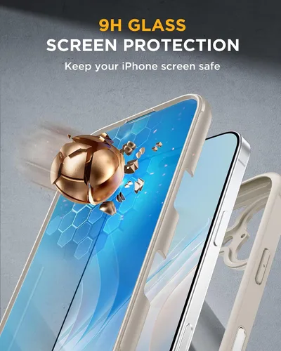 Vista 310 de Miracase Serie de vidrio para iPhone 11 de 6.1 pulgadas, funda protectora de cuerpo completo resistente mejorada con protector de pantalla de vidrio