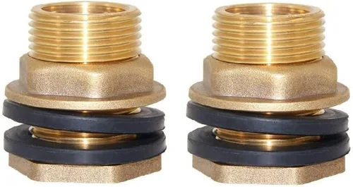 Vista 15 de Joywayus 1" macho y sin hembra interior de latón macizo conector de tanque de agua accesorio de tanque de mamparo con anillo de goma estabilizador
