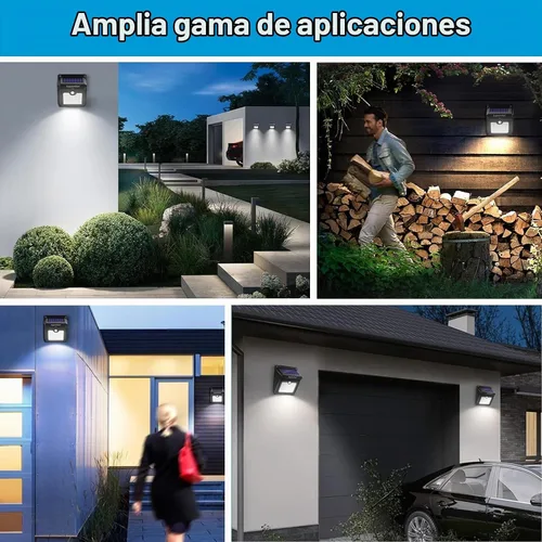 Vista 8 de Luposwiten Luces solares para exteriores, 28 LED, luces solares con sensor de movimiento con ángulo de movimiento de 125°, impermeable, IP65 28LED-4P