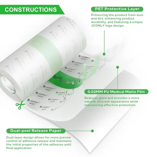 Vista 2 de Reven - Rollo de vendaje mate de 4 pulgadas x 11 yardas, parche para cubrir tatuajes, impermeable, transparente, transpirable, más rápido, curación