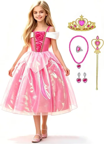 Vista 9 de Disfraz de princesa de Halloween para niñas, disfraz de hada de fiesta de cumpleaños, vestido para ocasiones especiales Bate