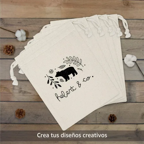 Vista 3 de TOPDesign Paquete de 12 bolsas reutilizables de 6 x 8 pulgadas, bolsas de muselina con cordones para compras y almacenamiento, bolsas de algodón