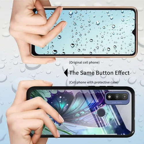 Vista 227 de Funda para Motorola Moto G Stylus 5G 2021 de vidrio templado, funda negra con diseño de mujer negra africana para mujeres y hombres, antiarañazos, a