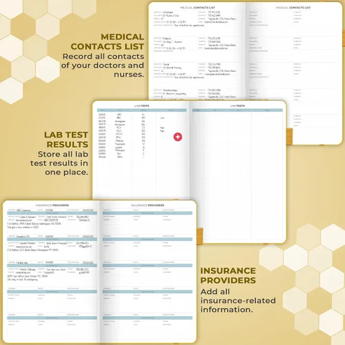 Vista 4 de Clever Fox Agenda médica grande de 12 meses – Cuaderno médico, diario de salud, diario de bienestar para rastrear la salud – 12 meses, 7 x 10.5
