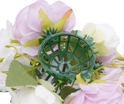 Vista 8 de DYRABREST Bolas de flores de boda para centros de mesa, 10 piezas de flores artificiales falsas de plástico para centros de mesa de boda, ramo