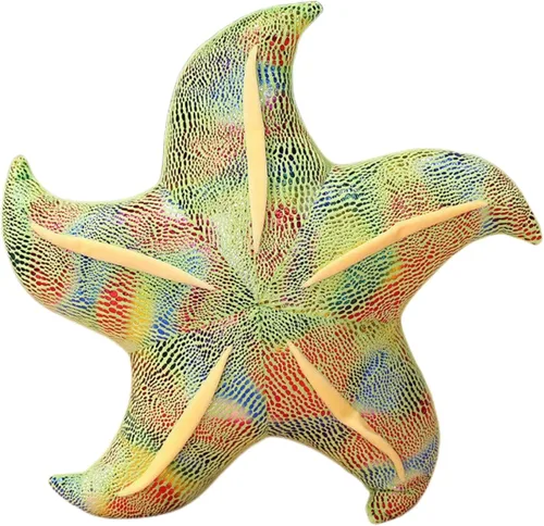 Vista 13 de Almohada de estrella de mar para sofá, cojín de suelo, almohada para el hogar (3.1 x 7.9 in, azul)