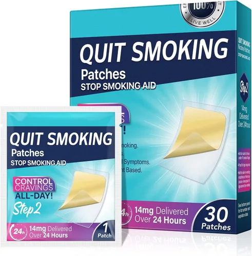 Vista 10 de Parches para Dejar de Fumar, Paso 1 Ayudas para Dejar de Fumar, Pegatinas para Dejar de Fumar de 21mg Que Funcionan con 2 Semanas, Parche para Dejar