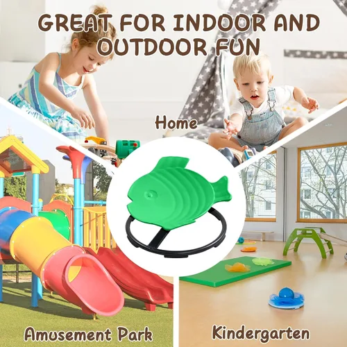 Vista 7 de Silla giratoria sensorial para niños con autismo y TDAH, silla giratoria para uso en interiores y exteriores, juguetes para sentarse y girar, sillas