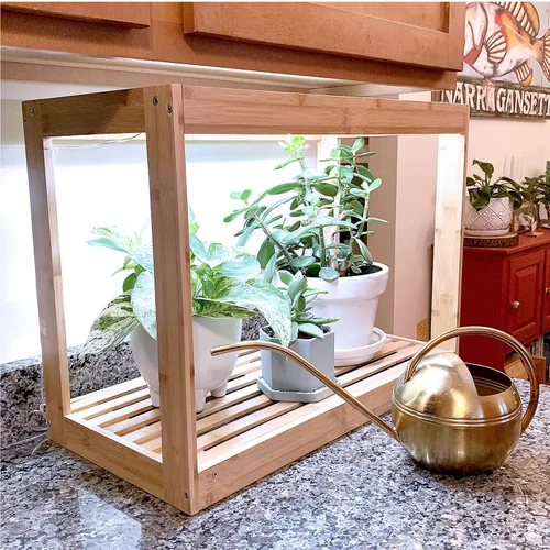 Vista 3 de Ferry-Morse - Moderna casa de cultivo LED de bambú para interiores