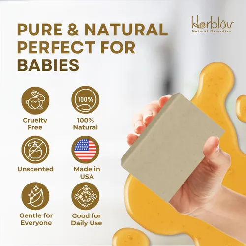 Vista 6 de Jabón de leche de cabra y miel de avena, jabón en barra natural para mujeres, hombres, niños, picazón en la piel, eczema, psoriasis, erupción
