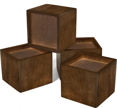 Vista 11 de Elevadores de cama de madera (4 piezas redondas de 2 pulgadas)