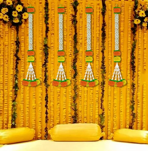 Vista 2 de iHandikart Guirnaldas de Navidad Amarillo y Naranja Claro, Amarillo Y Naranja Claro