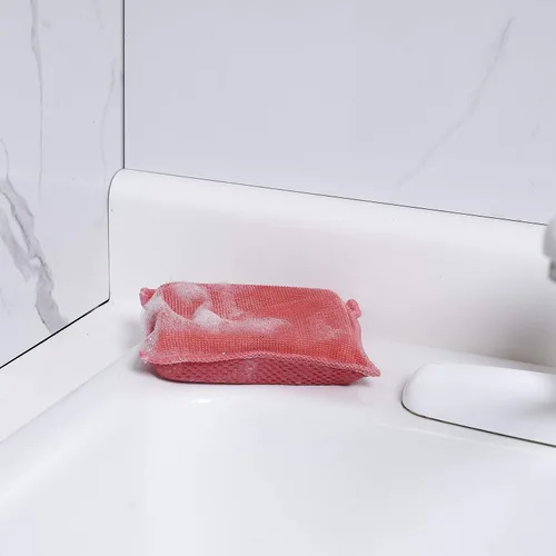 Vista 2 de Esponjas de microfibra para platos, esponjas de cocina, esponja antiarañazos, esponjas de limpieza para el hogar, suministros de limpieza multiusos