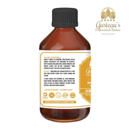 Vista 2 de Gusteau's - Emulsión de panadería sabor almendra, 4 fl oz (100ml) sin alcohol, sin azúcar, Kosher (ALMOND KNIGHT)