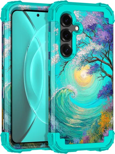 Vista 49 de Rancase para Galaxy S25, Funda de tres capas, protección resistente a los golpes, paraguas de plástico duro + funda protectora de goma de silicona