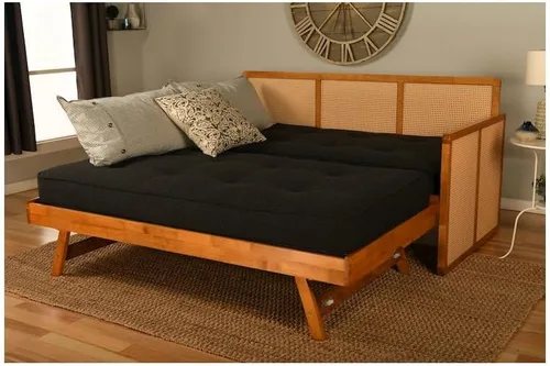 Vista 2 de Kodiak - Sofá cama con colchón incluido, cama multifuncional para sala de estar, dormitorio o habitación de invitados Negro