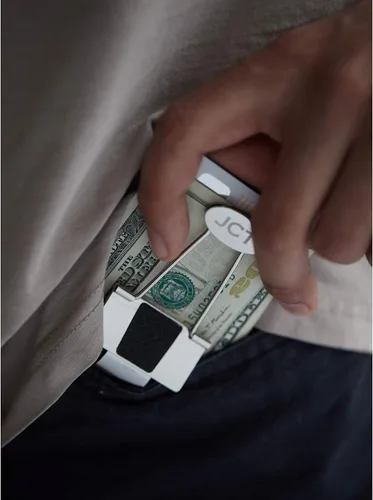 Vista 8 de Speidel Clip de dinero para hombre negocios tarjetero de crédito grabable acero inoxidable