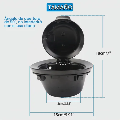 Vista 5 de 68250120AA - Cubierta de tapa de gasolina – Accesorios de puerta de tapa de tanque de combustible negro compatibles con Dodge Challenger 2008-2023