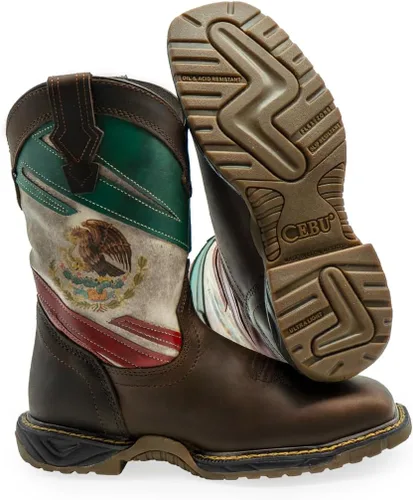 Vista 4 de CEBU Botas vaqueras Thunder Western para hombre - Punta cuadrada