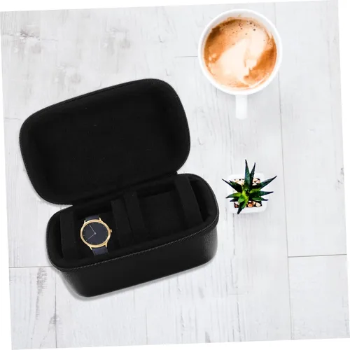 Vista 6 de Holibanna 2pcs Watch Box Pu Watch Case Travel Watch Organizer Relojes Para Hombre Watch Showing Case Watch Pouch Men Watches Watch Storage Case Men